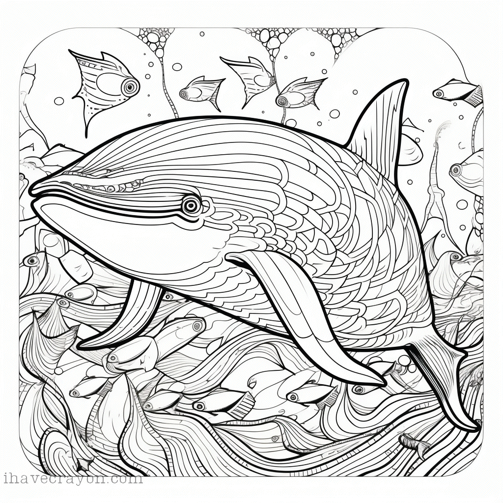 IHC Free Whales Coloring Pages 0014