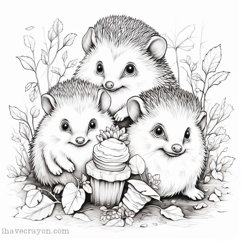 Hedgehog Coloring Pages-004