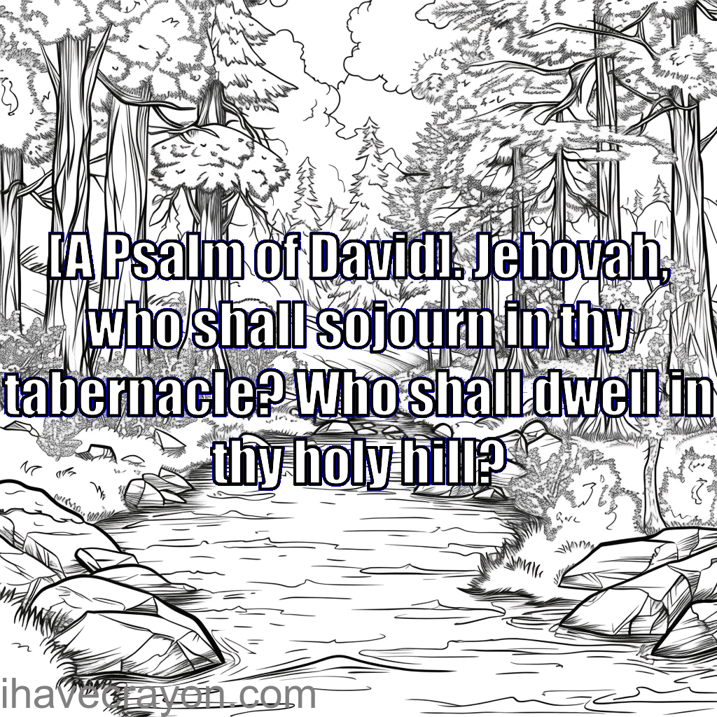 Psalms 15:1 coloring page