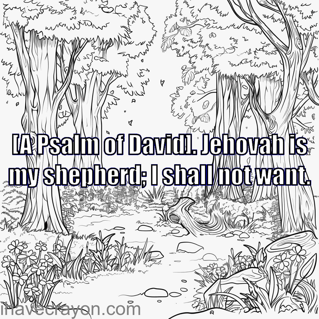 Psalms 23:1 coloring page