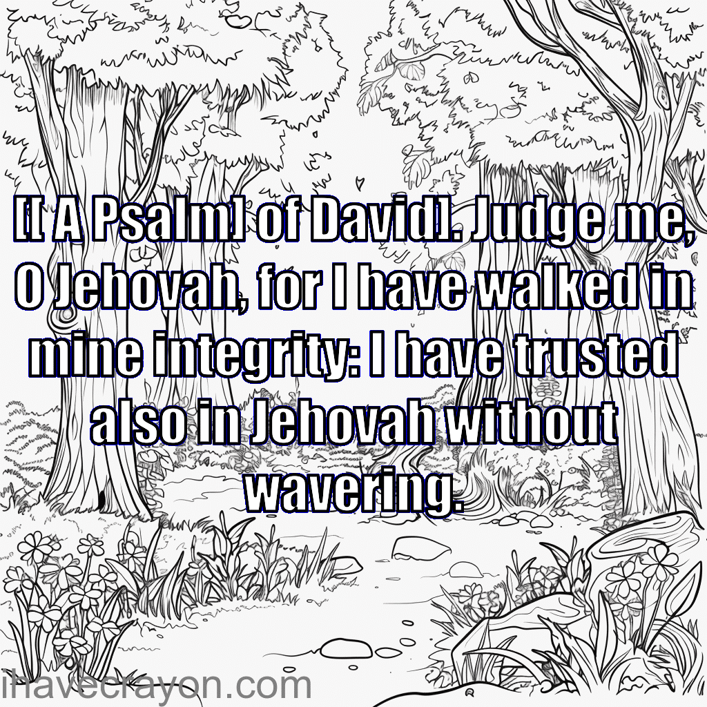 Psalms 26:1 coloring page