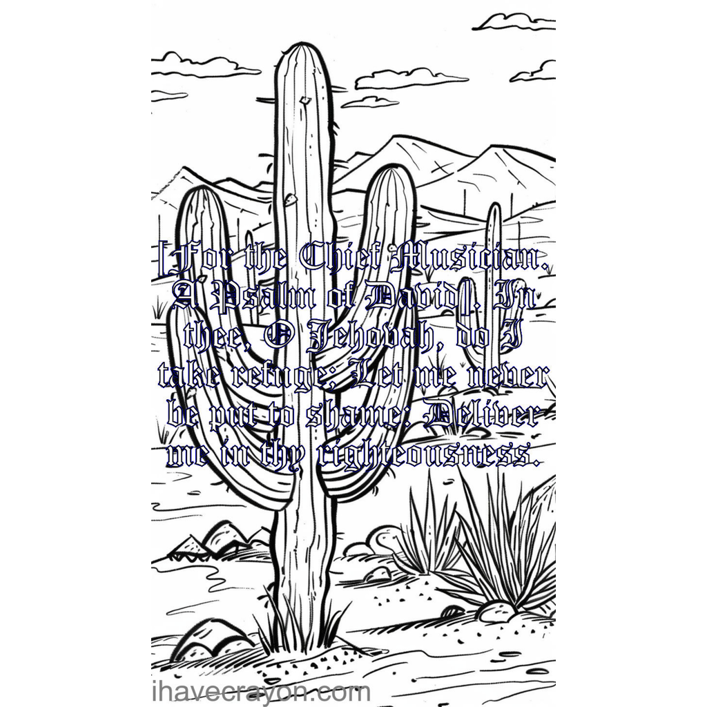 Psalms 31:1 coloring page
