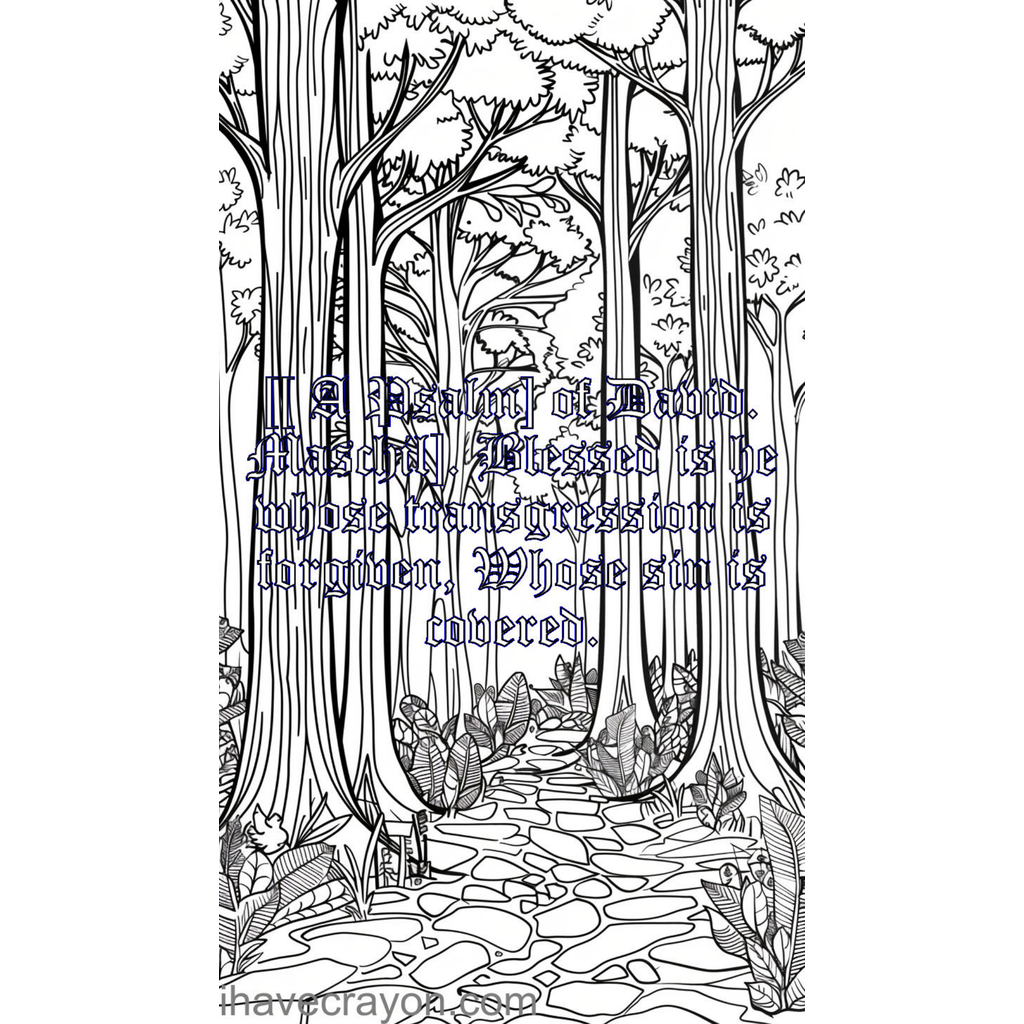 Psalms 32:1 coloring page