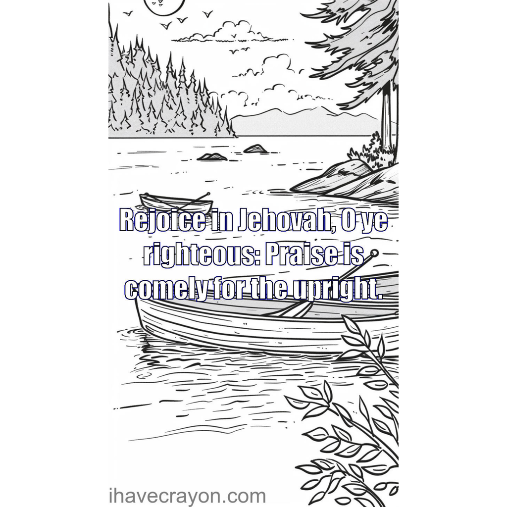 Psalms 33:1 coloring page