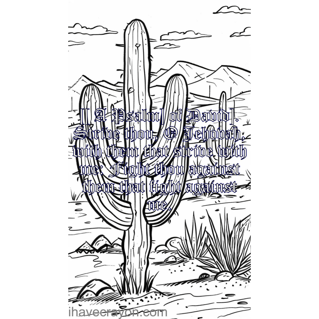 Psalms 35:1 coloring page