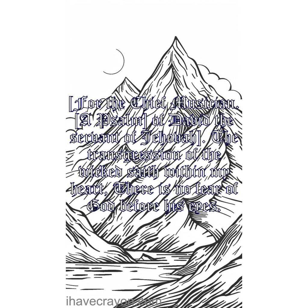Psalms 36:1 coloring page