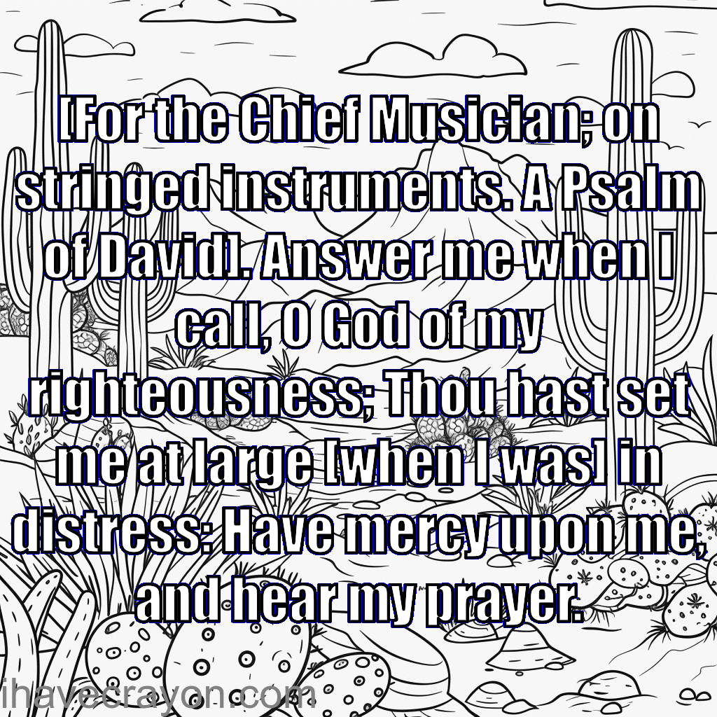 Psalms 4:1 coloring page