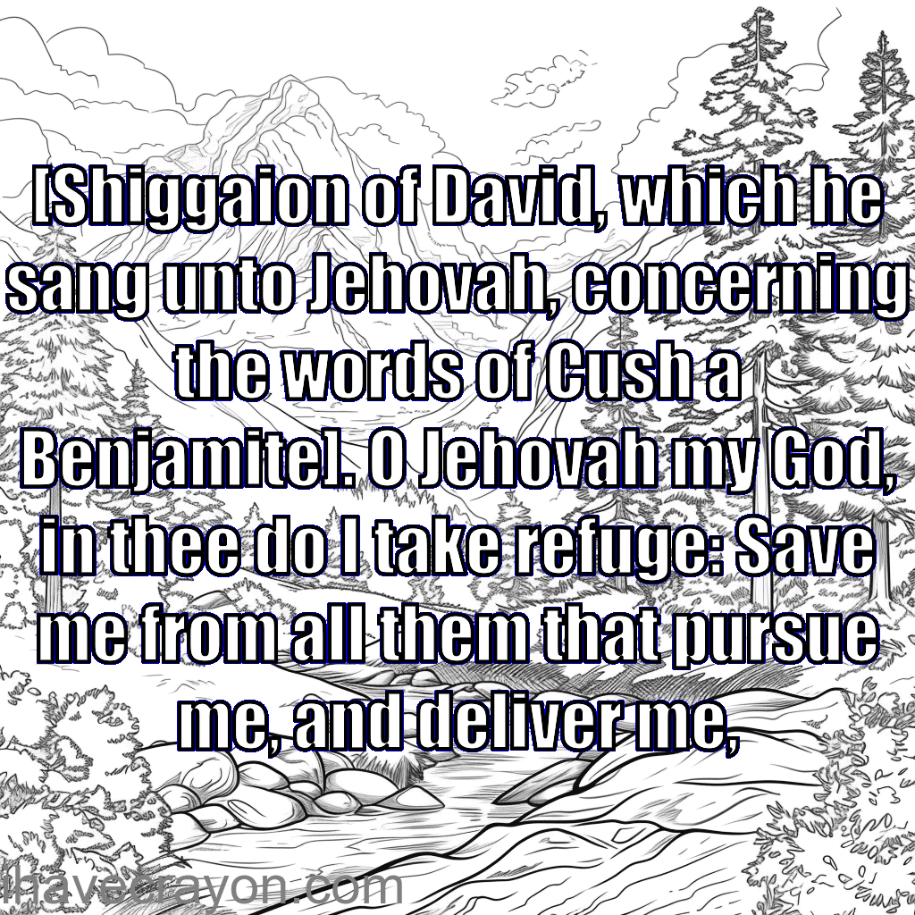 Psalms 7:1 coloring page