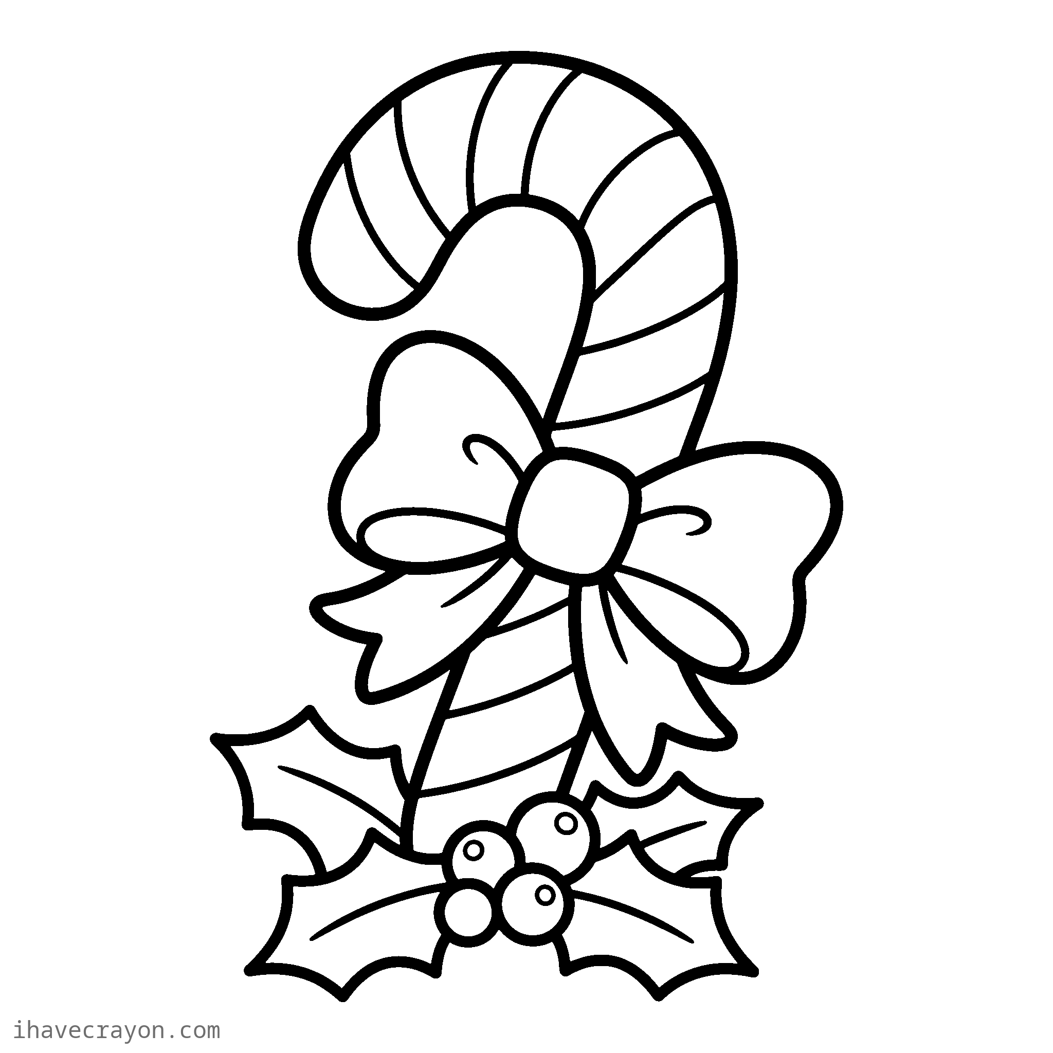 Candy Cane Coloring Pages, sheet 1