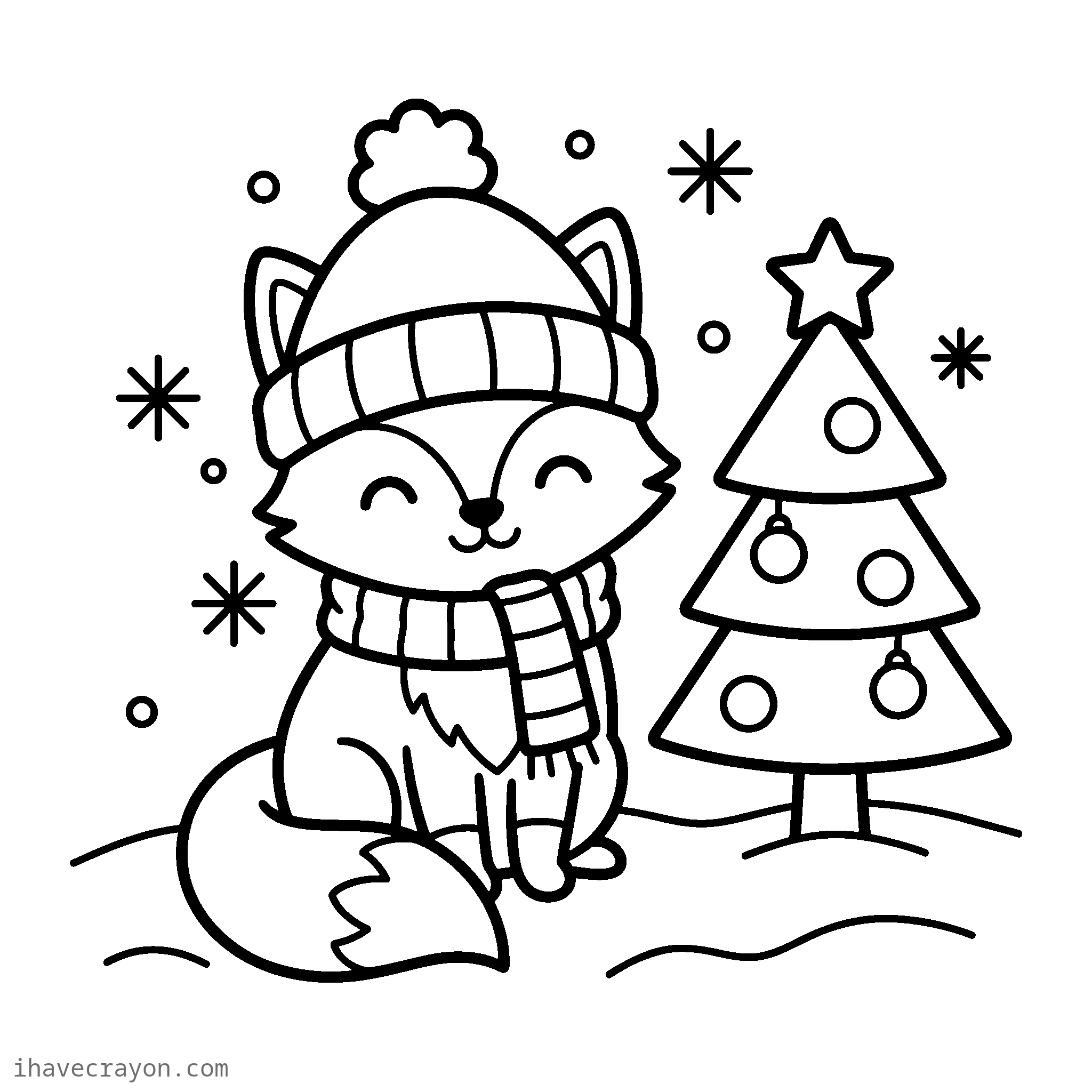 Christmas Animals Coloring Pages, sheet 1