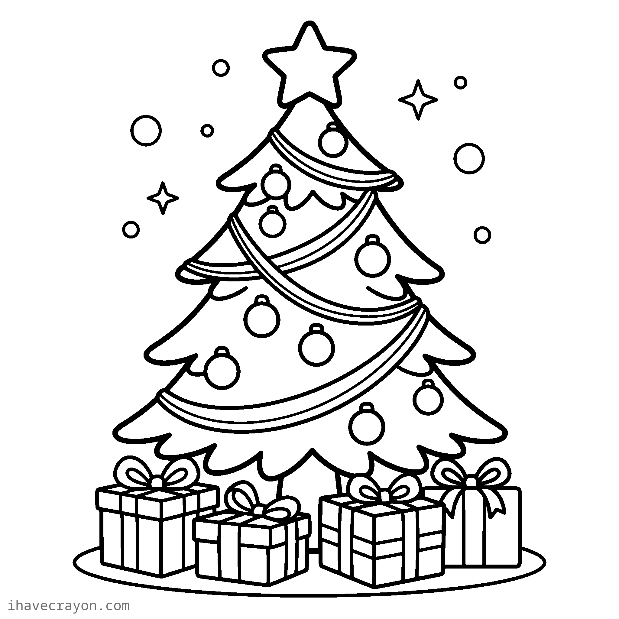 Christmas Tree Coloring Pages, sheet 1