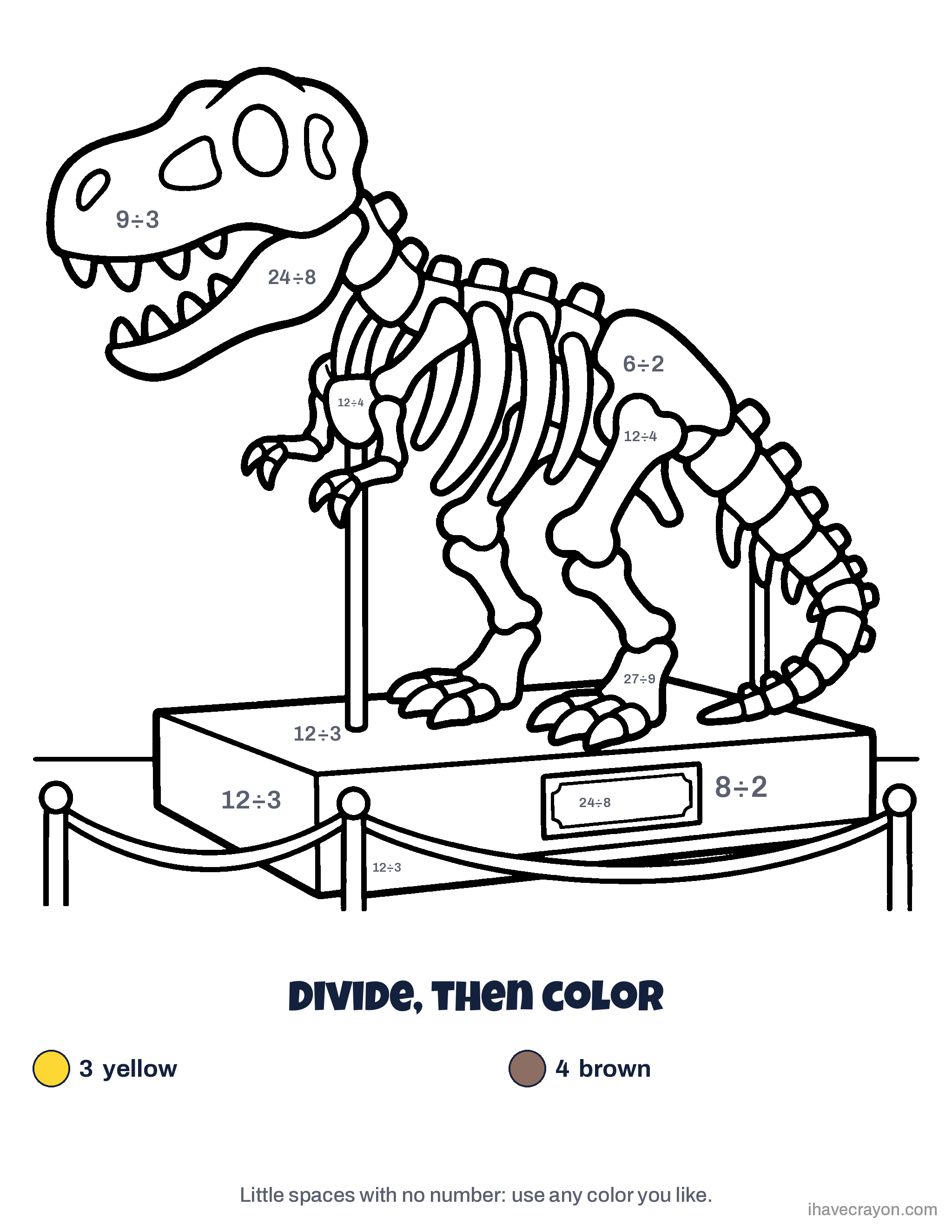 Division Color by Number, sheet 1
