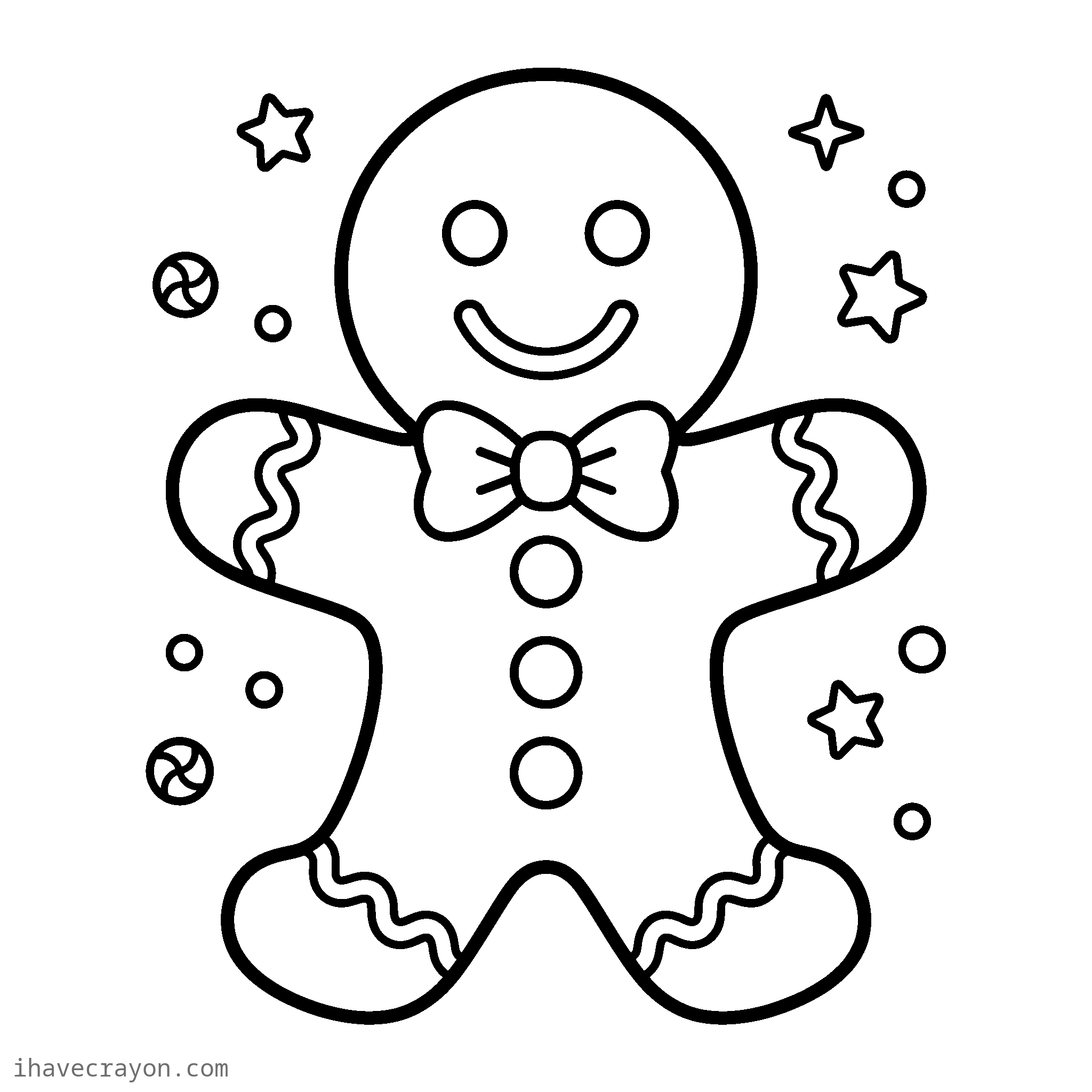 Gingerbread Man Coloring Pages, sheet 1