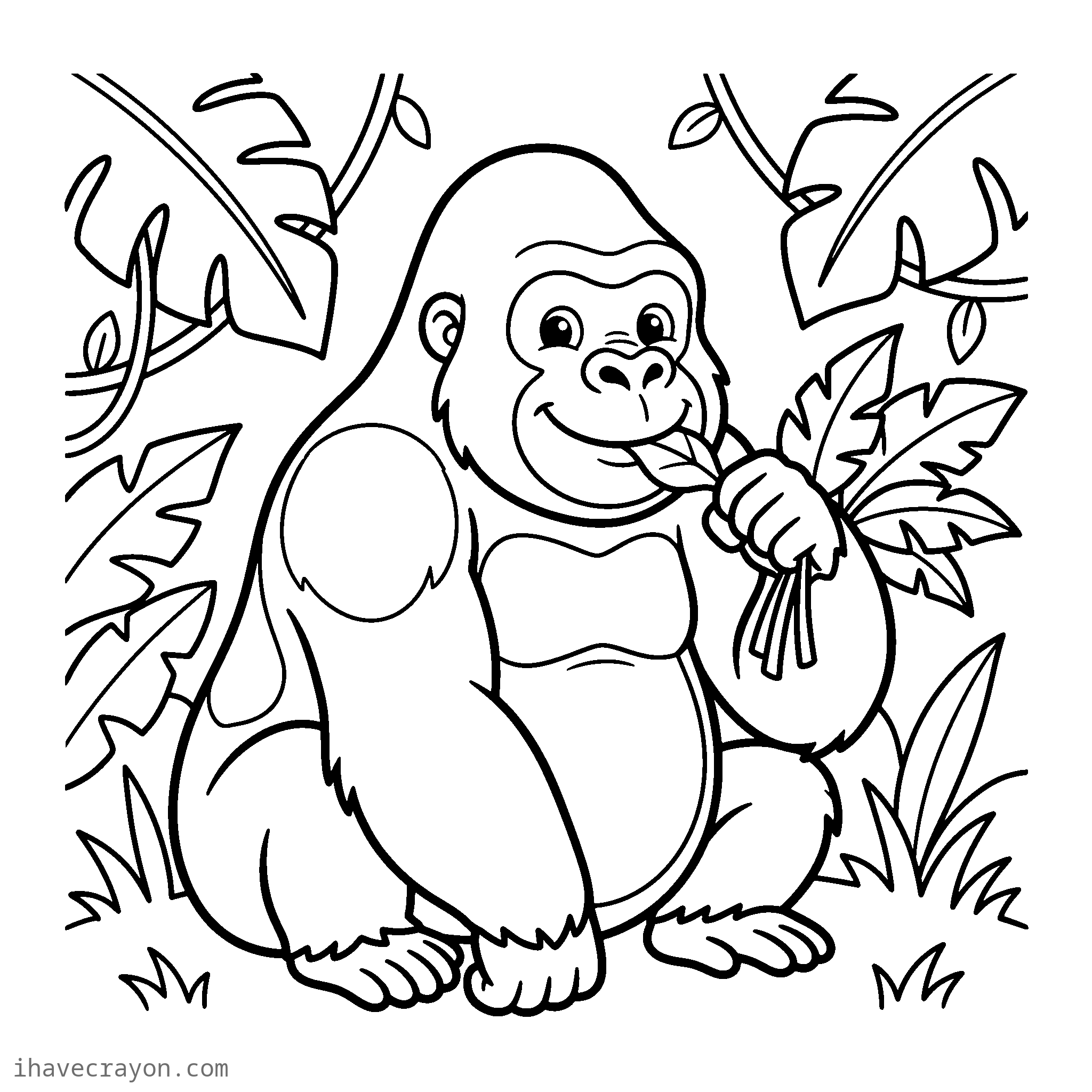 Gorilla Coloring Pages, sheet 1