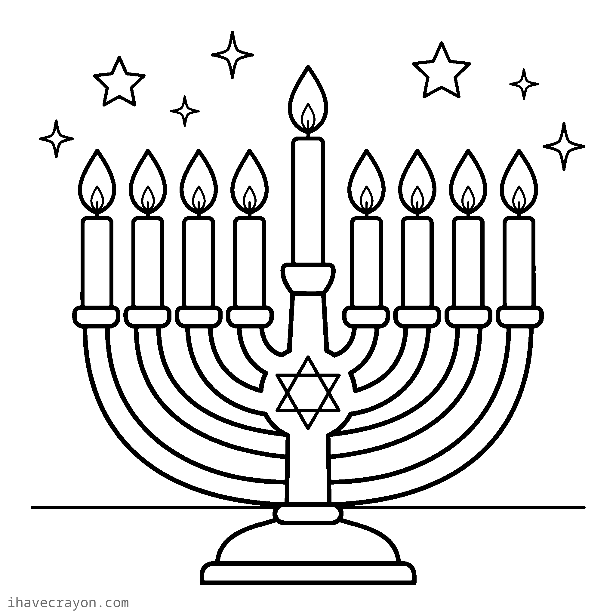 Hanukkah Coloring Pages, sheet 1