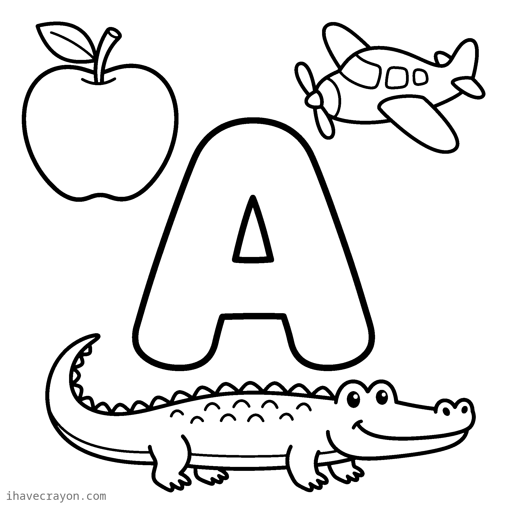 Letter A Coloring Pages, sheet 1