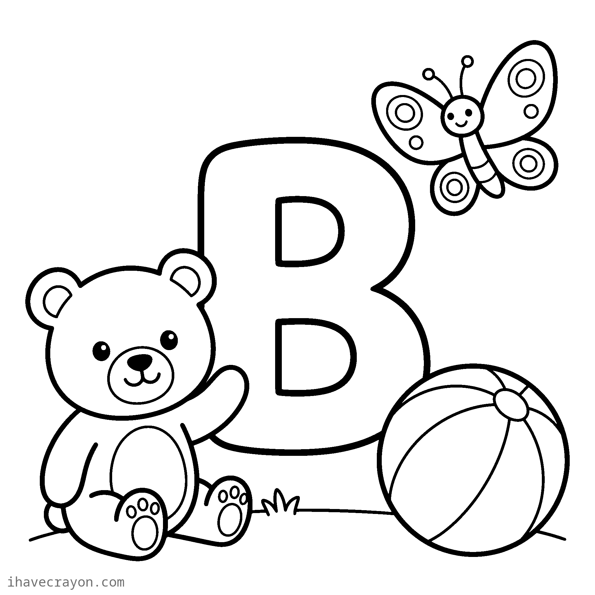 Letter B Coloring Pages, sheet 1