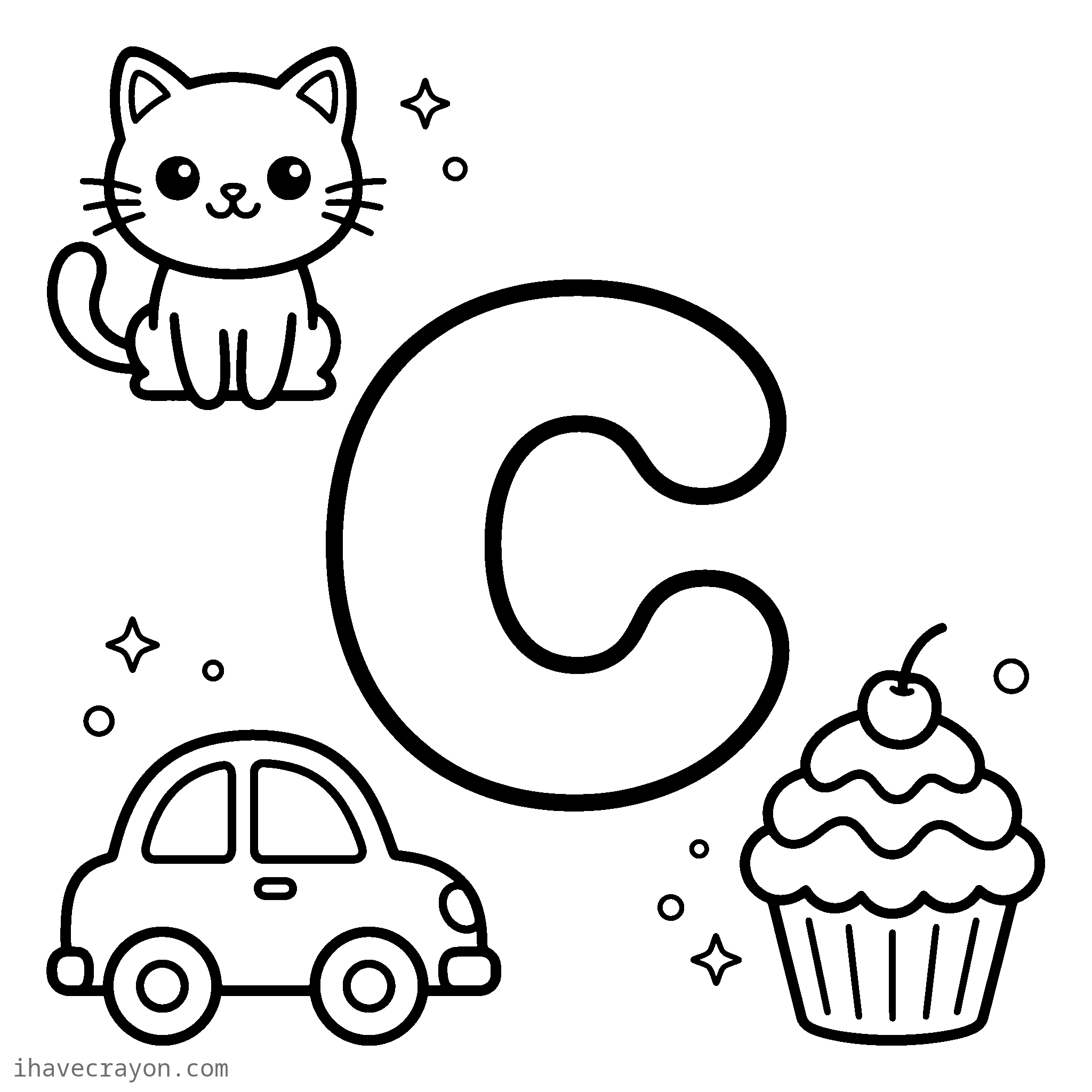 Letter C Coloring Pages, sheet 1
