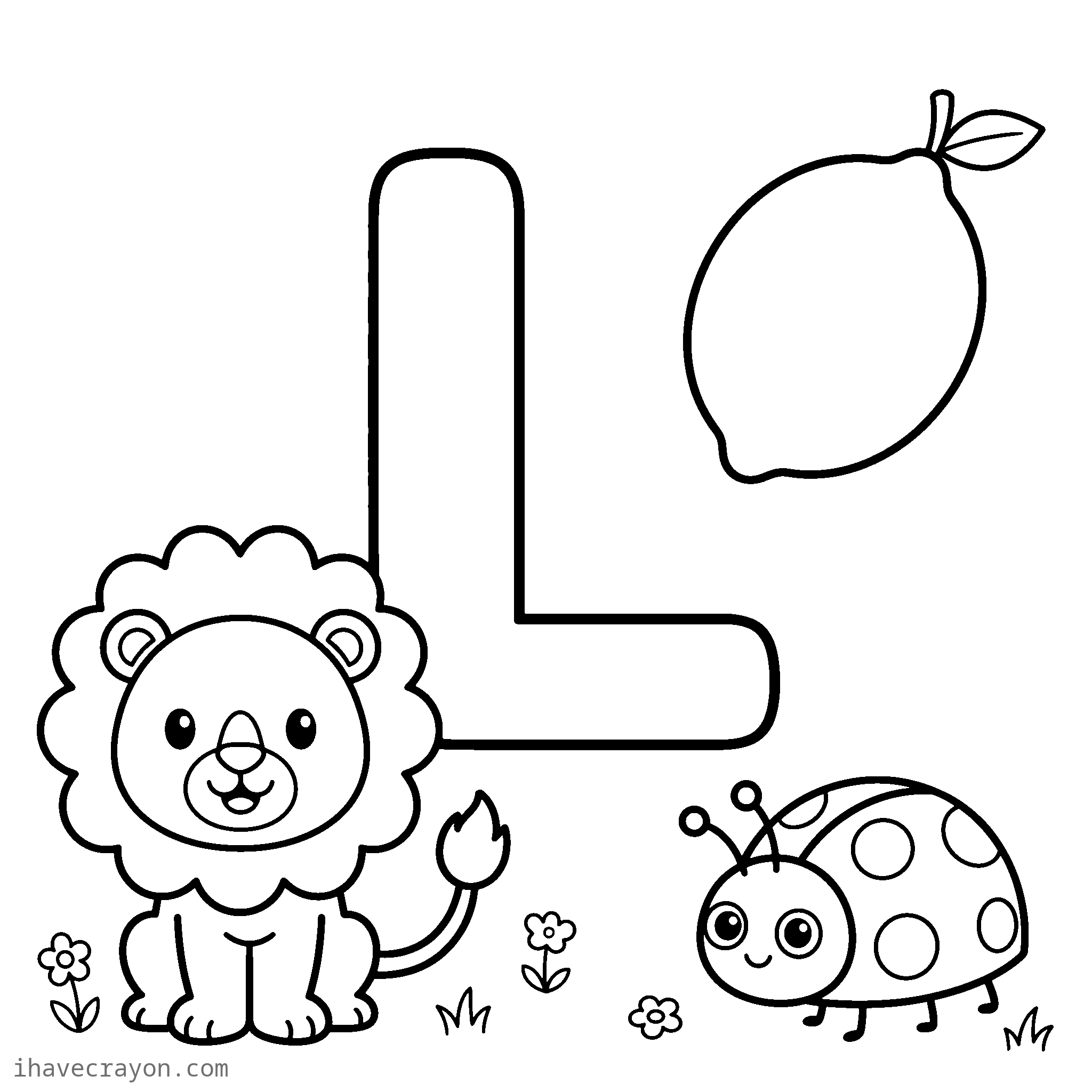 Letter L Coloring Pages, sheet 1
