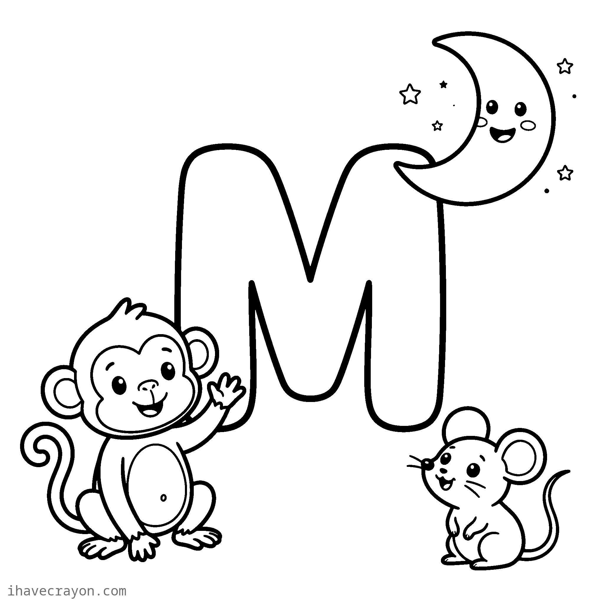 Letter M Coloring Pages, sheet 1