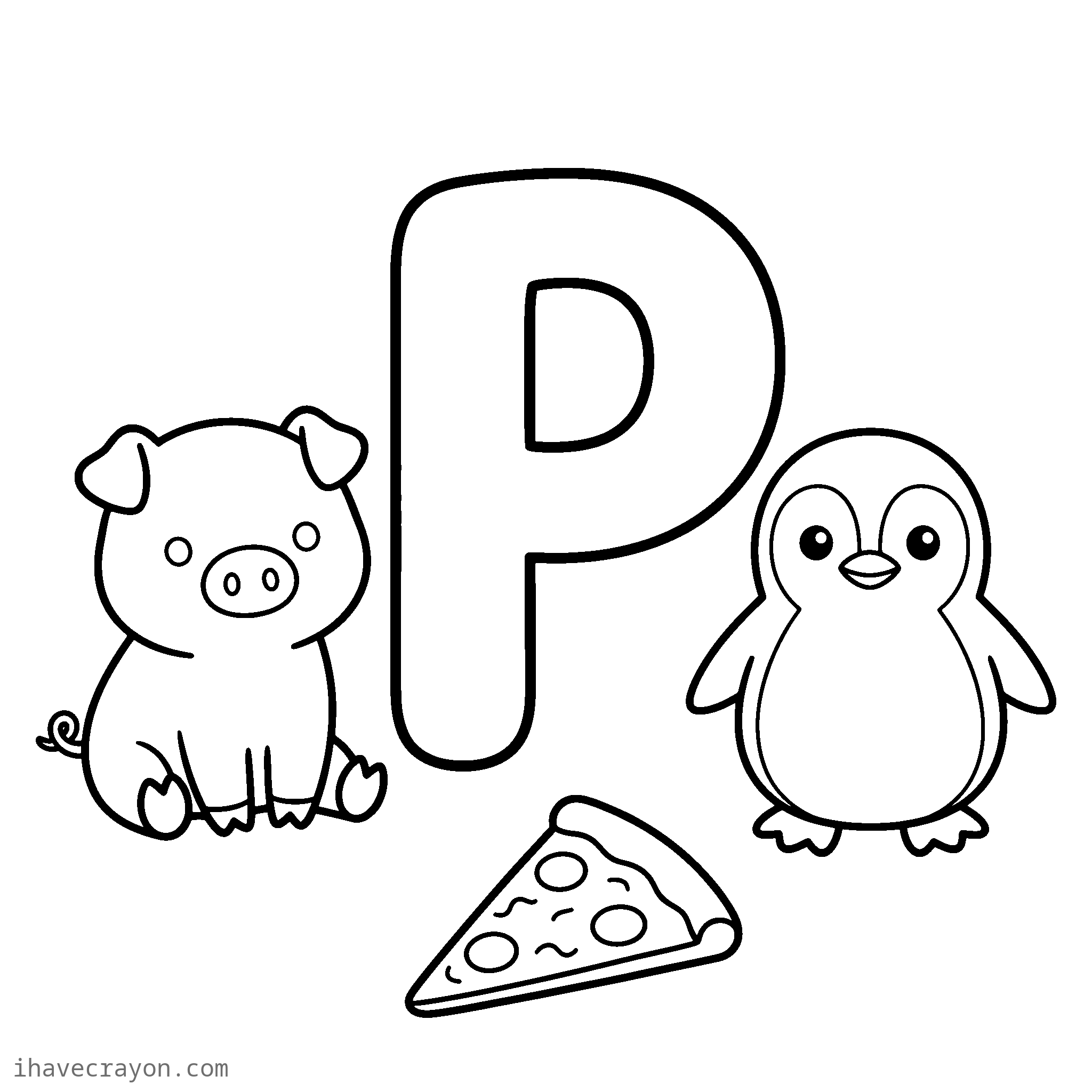 Letter P Coloring Pages, sheet 1