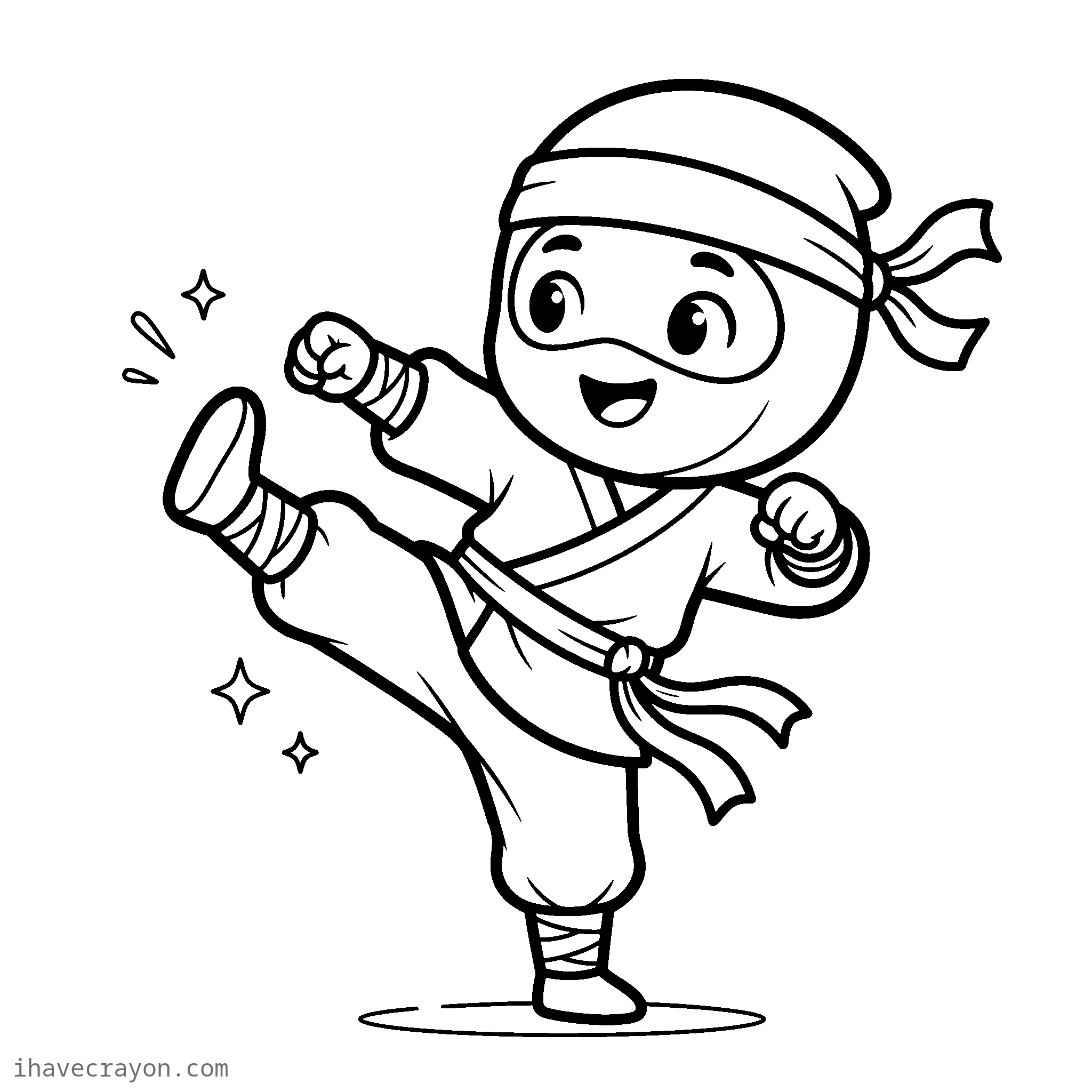 Ninja Coloring Pages, sheet 1