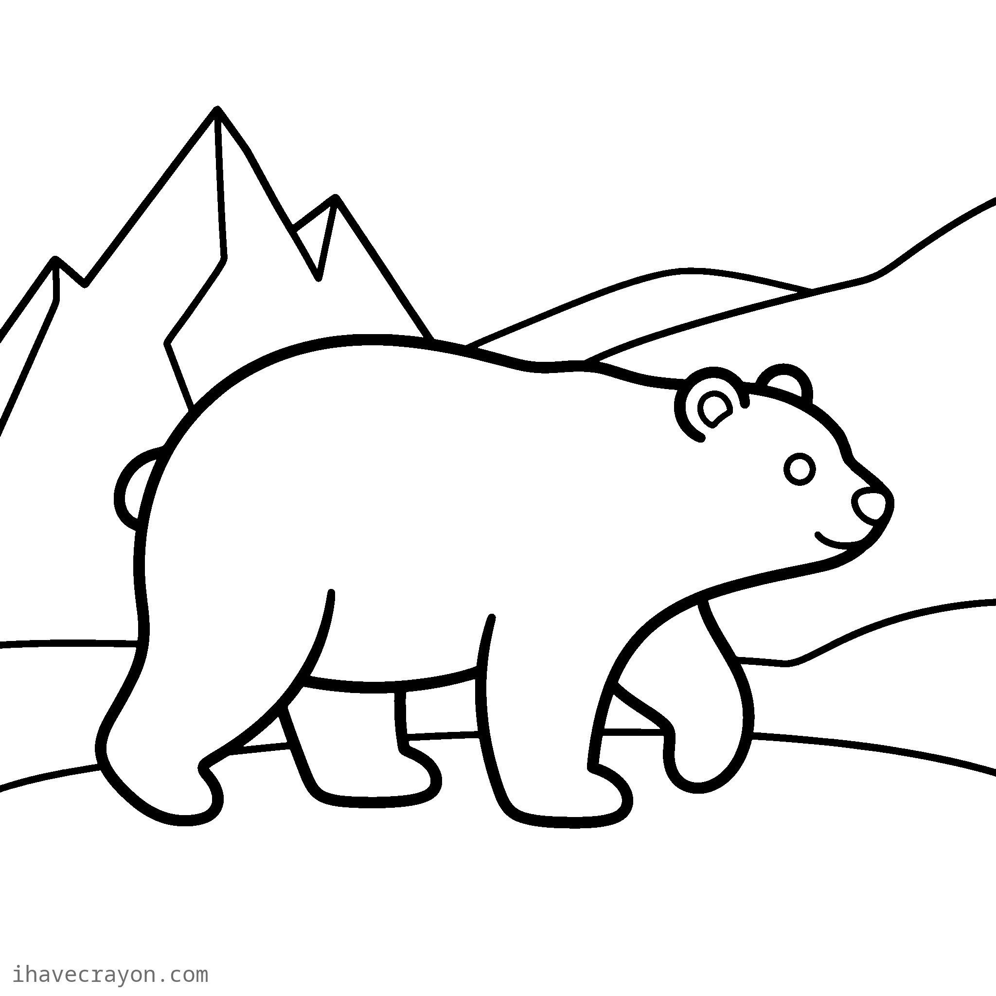 Polar Bear Coloring Pages, sheet 1