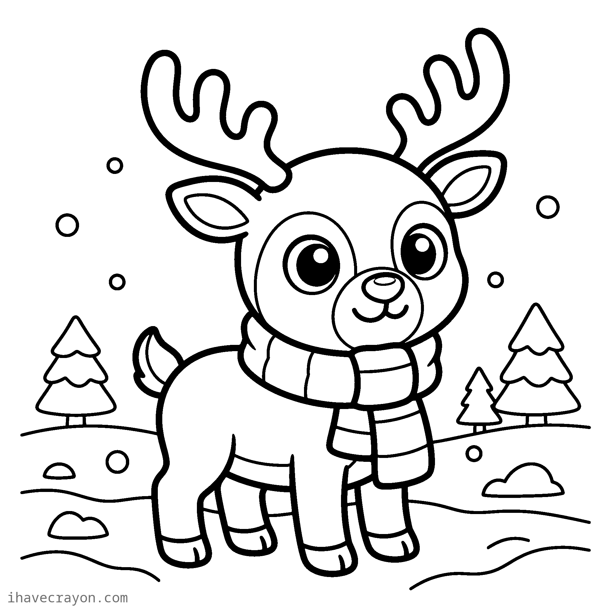 Reindeer Coloring Pages, sheet 1