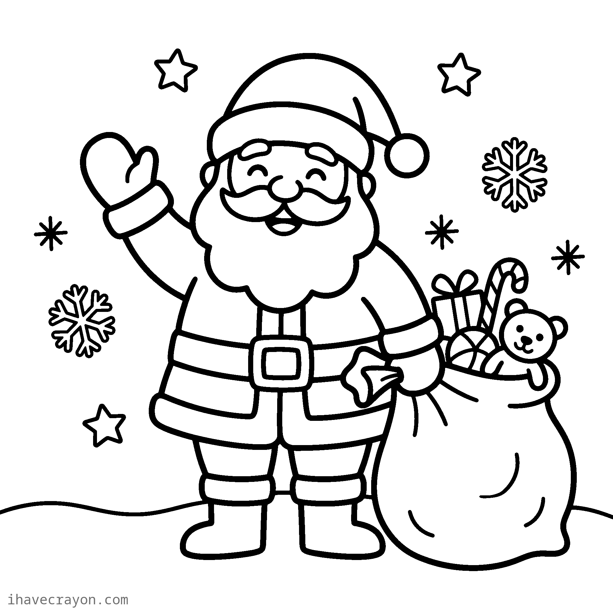 Santa Claus Coloring Pages, sheet 1