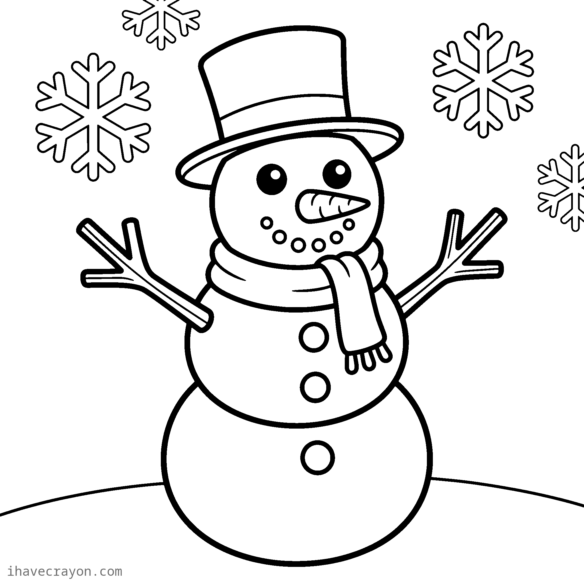 Snowman Coloring Pages, sheet 1