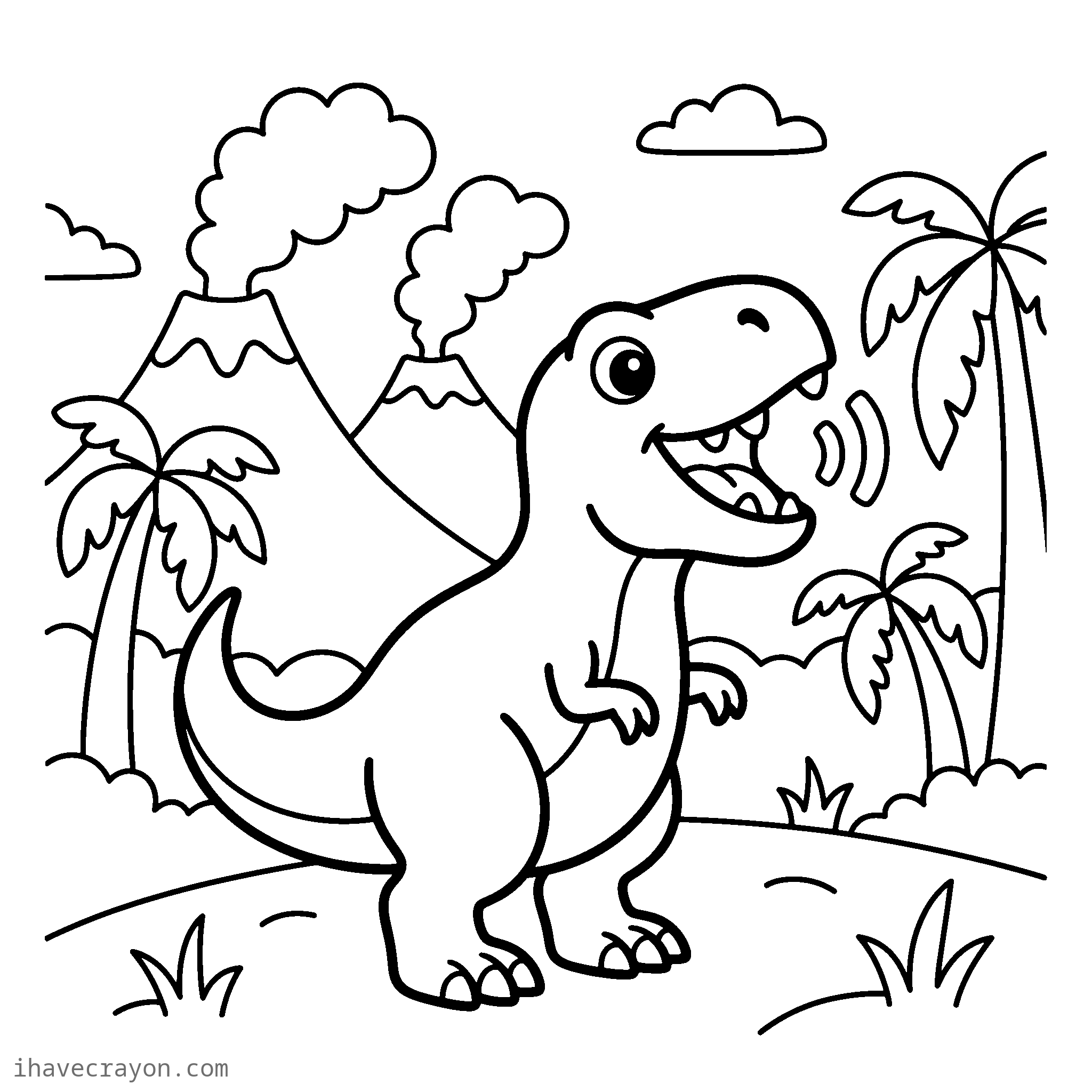 T. Rex Coloring Pages, sheet 1