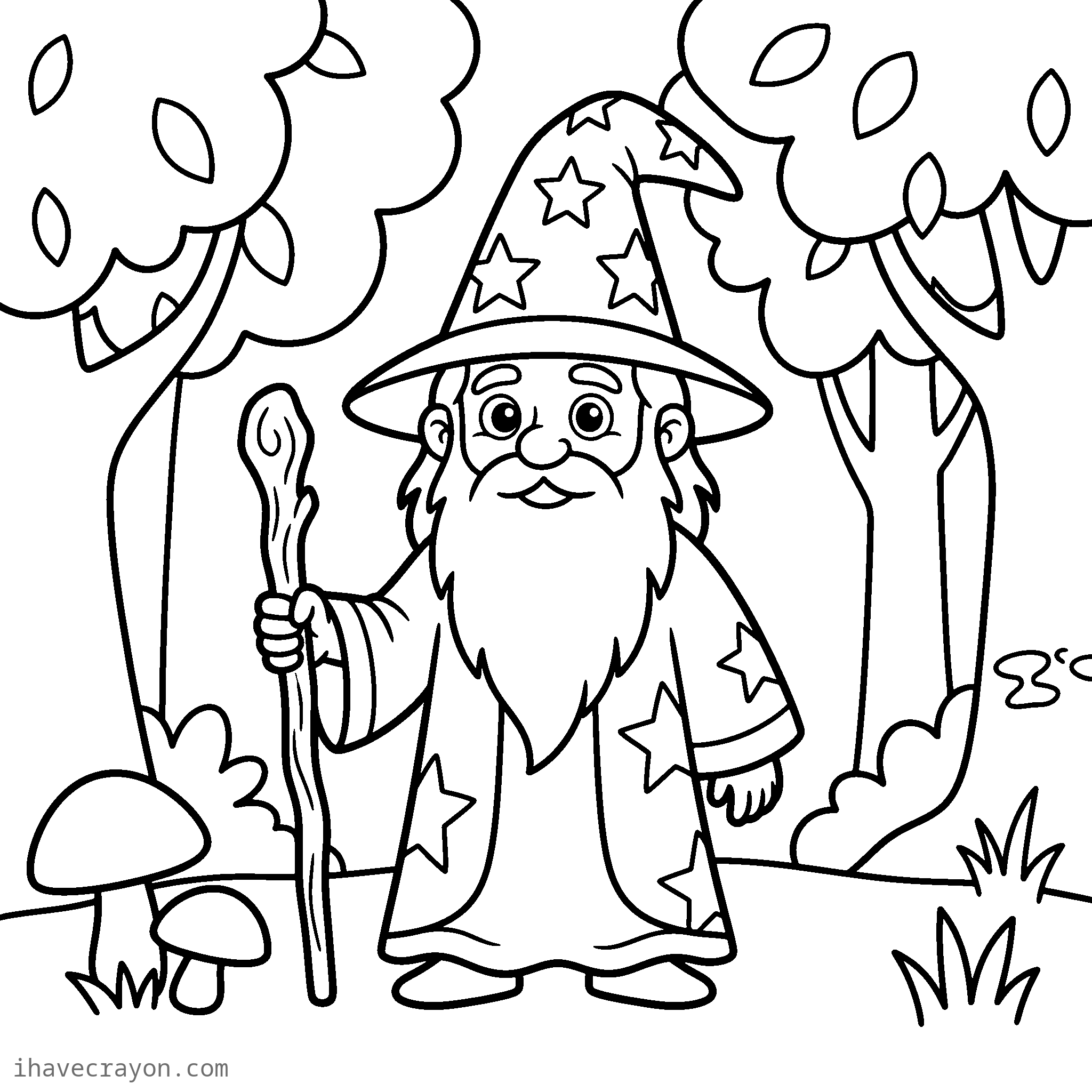 Wizard Coloring Pages, sheet 1